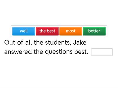 Comparative and superlative adverbs 