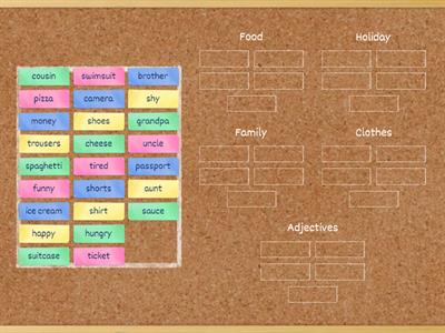 Groups of words (Review 1)