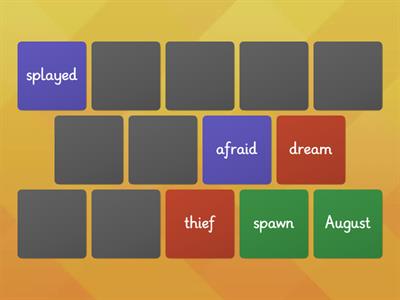 Match words with the same vowel sound