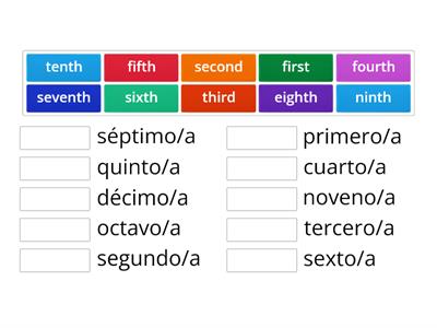 Ordinal Numbers (1-10)