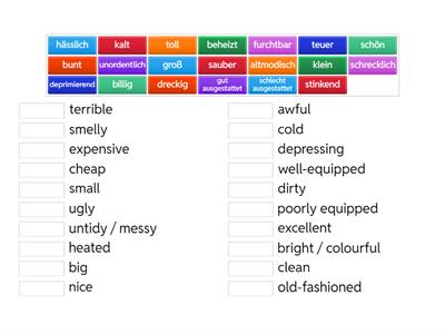 P2 Facilities Adjectives