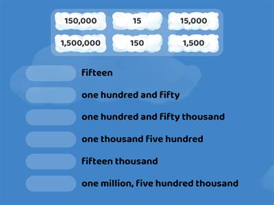 Saying big numbers revision