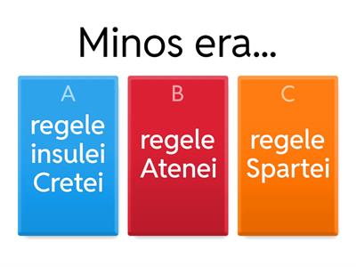 Tezeu și Minotaur-verificarea cunoștințelor