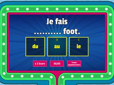 Les prépositions à et de