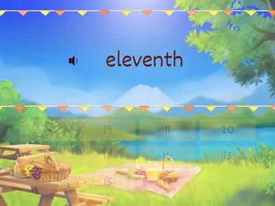 ORDINAL NUMBERS 11-20