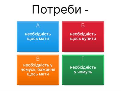 ЯДС  "Які бувають потреби"