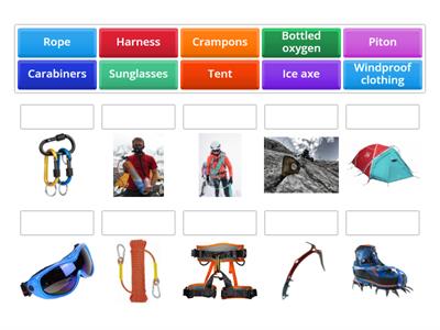 Mountain climbing equipment