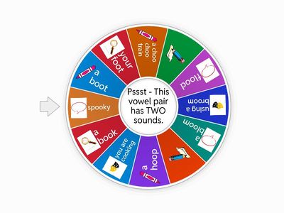 OO or oo words - act, say, show, draw