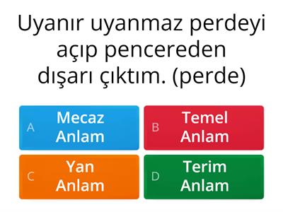 7. Sınıf Sözcükte Anlam