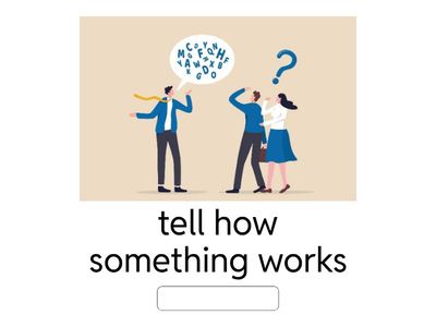 English Class Vocabulary: Type the Answer