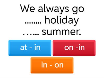 G7 - U3: Preposition (in / on / at)