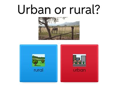 Urban or rural? Sorting with symbols