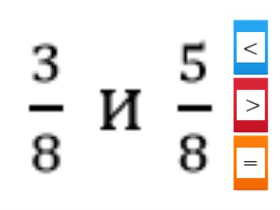 Сравнение дробей