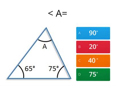 missing angles in a triangle