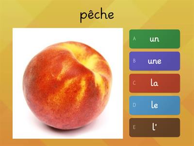 Les fruits + les articles