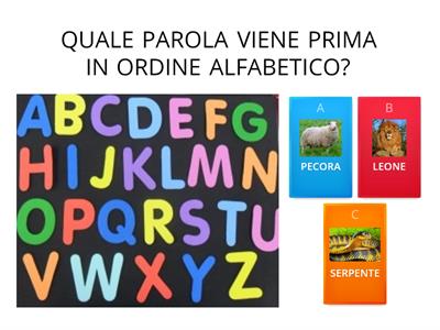  ORDINE ALFABETICO