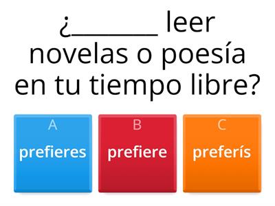 Preferir - Nivel A1/A2