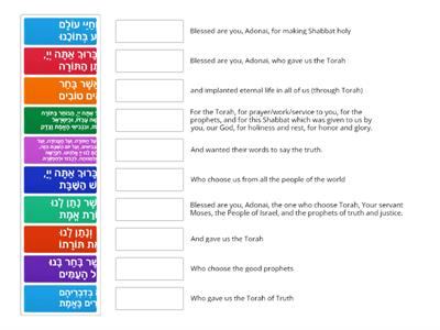 Torah/Haftarah Blessing Match