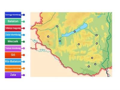 Dunántúli-dombság részei