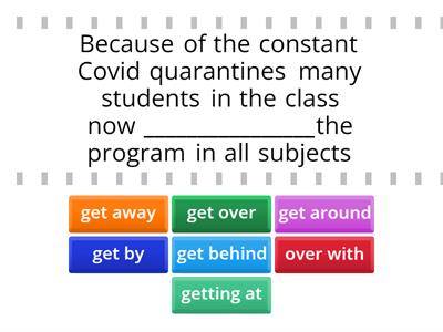 Phrasal verbs with get