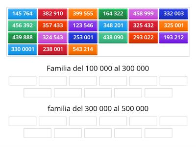 Ordena las cantidades de mayor a menor