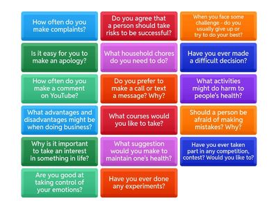 Make-take-do questions