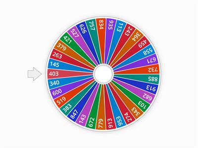 Three digit number spinner