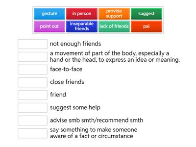 Online friendship (vocabulary)