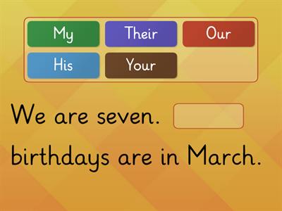 Birthday Pronouns