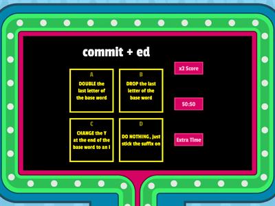 Game Show Suffixes: Double, Drop or Change?