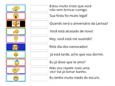 Interpretação de texto - emoticons