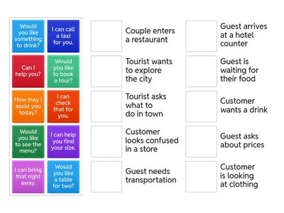 Offering Help — Match the Expression to the Situation