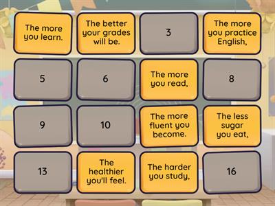 Double Comparatives Memory Game