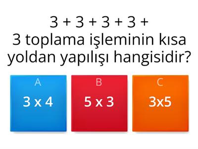  2. sınıf çarpma işlemi 