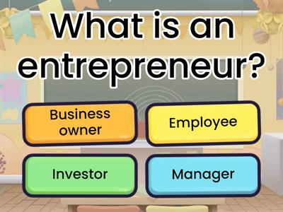 Entrepreneurship Quiz for Class 12