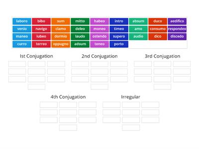 CE Latin Verbs - 1 to 4 and Irregular