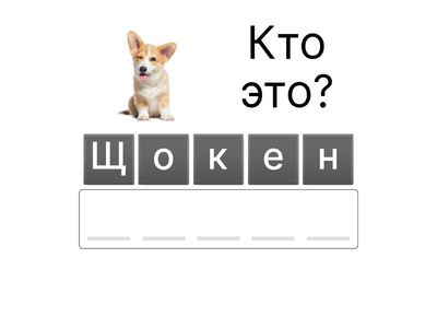 Составить слова (буква Щ)