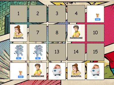 K1 Adjectives Matching Pairs