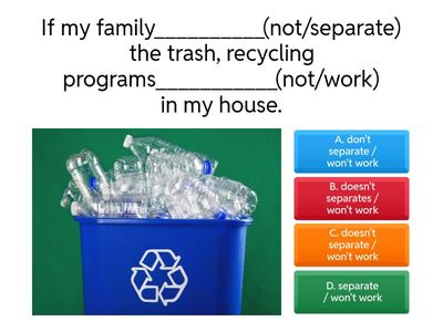 First conditional and environment