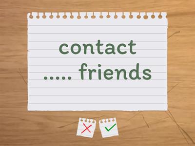 Prepositions with verbs