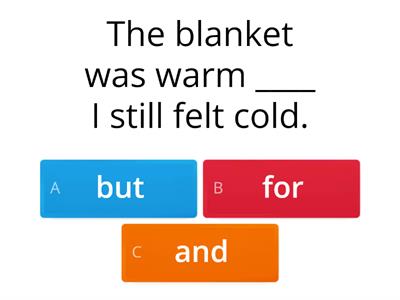 Coordinating Conjunctions for Compound Sentences (FANBOYS)