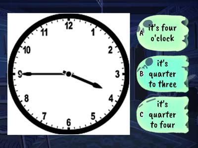 Telling the time - quiz