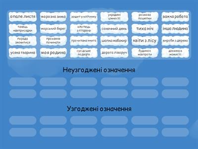 Означення узгоджені та неузгоджені