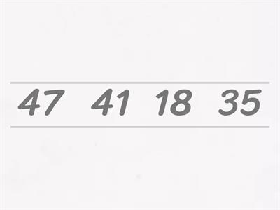 Numbers within 100 : Smallest to Greatest