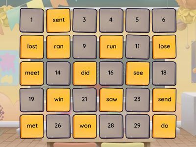 Irregular Past Tense Pairs Game