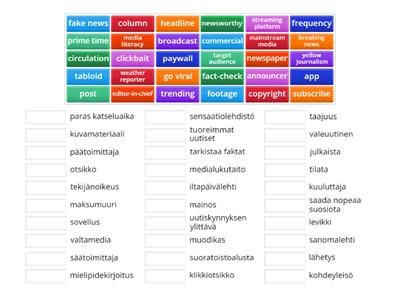 Theme vocabulary: Media