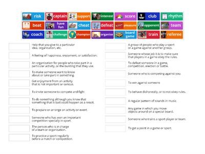 Fun & Games B1 Vocabulary (Destination - Unit 3)