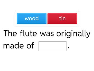 Fill in the blanks- Strings and flute