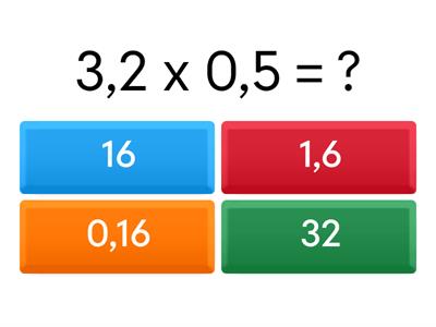 Moltiplicazioni con numeri decimali