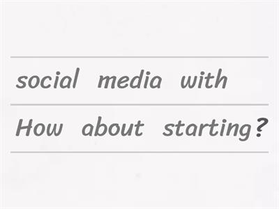 Making Suggestions Unjumble